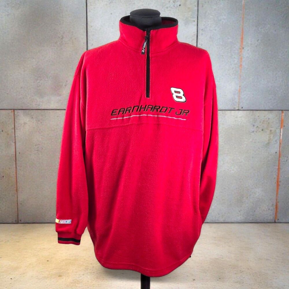 Vintage Dale Earnhardt Jr Sweatshirt Mens 2XL Fleece #8 Red Chase Authentics 90s